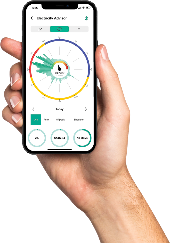 Emerald Electricity Advisor Emerald App in hand