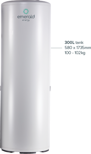 Split System Heat Pump dimensions 300L tank