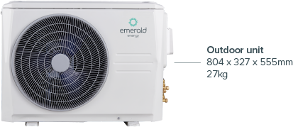 Split System Heat Pump dimensions outdoor unit