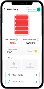 Emerald Heat Pump All in One Emerald App front