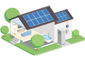 Emerald heat pump Solar Soaker house with bath