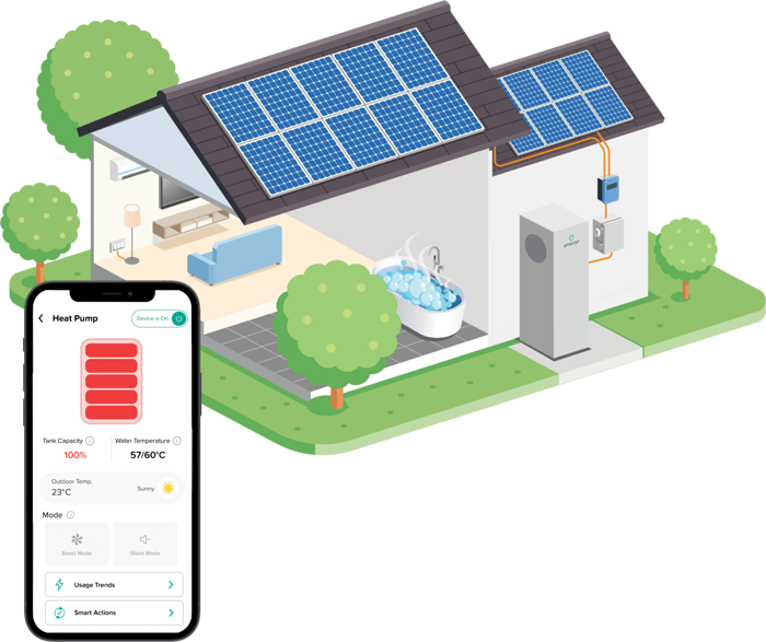 Emerald heat pump Solar Soaker house with bath