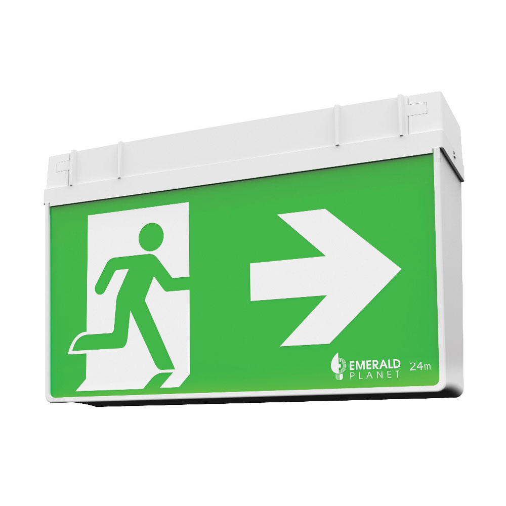 Emerald emergency lighting Firebox exit light