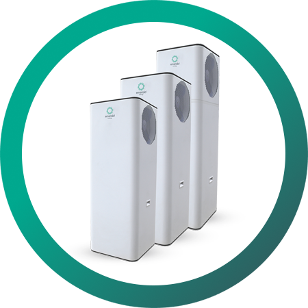 Emerald Heat Pump All in One 3 sizes left