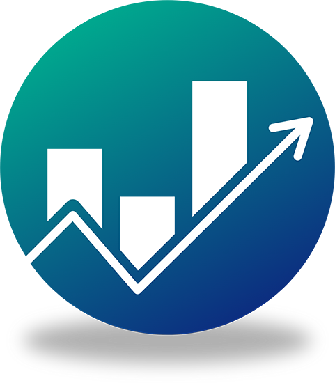 progress graph inside gradient circle